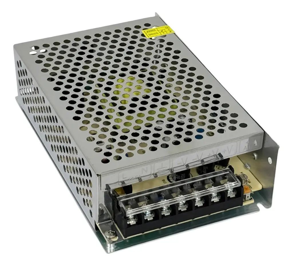 FUENTE SWITCHING 12VDC | 10A IDEAL PARA ALIMENTAR VARIAS CAMARAS (GABINETE ALUMINIO CON BORNERA)