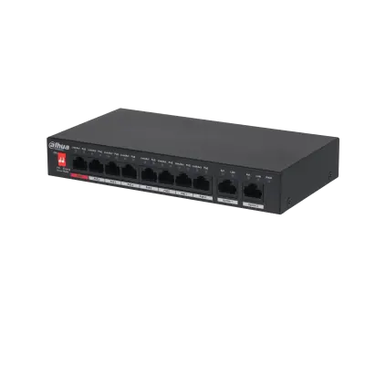 10-Port Unmanaged Desktop Switch with 8 Port PoE