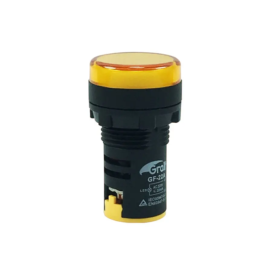 INDICADOR LED AMARILLO 22MM