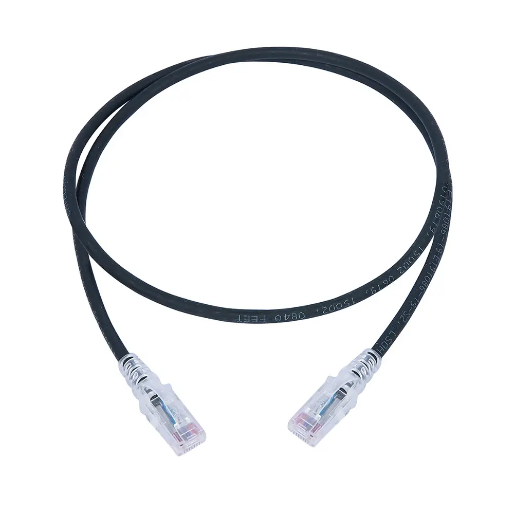 Patch Cord Cat6 UTP CM/LSOH-1 AWG28 Negro 0,9m.