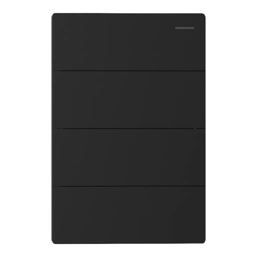 TECLA MILAN NEGRO MACROLED, 4 CANAL, 2 VIAS, AC 250V, 10A MAX. BASTIDOR METALICO