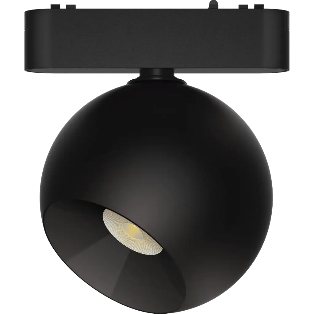 APLIQUE ESFERICO FOCAL NEGRO PARA RIEL MAGNETICO SKYLINE ø100MM MACROLED