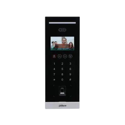 Apartment VTO Plástico 4.3" Pantalla Soporta Llamada,  Contraseña, Reconocimiento Facial, Huella Dactilar  y Tarjeta IC 2MP WDR Cámara IP 65