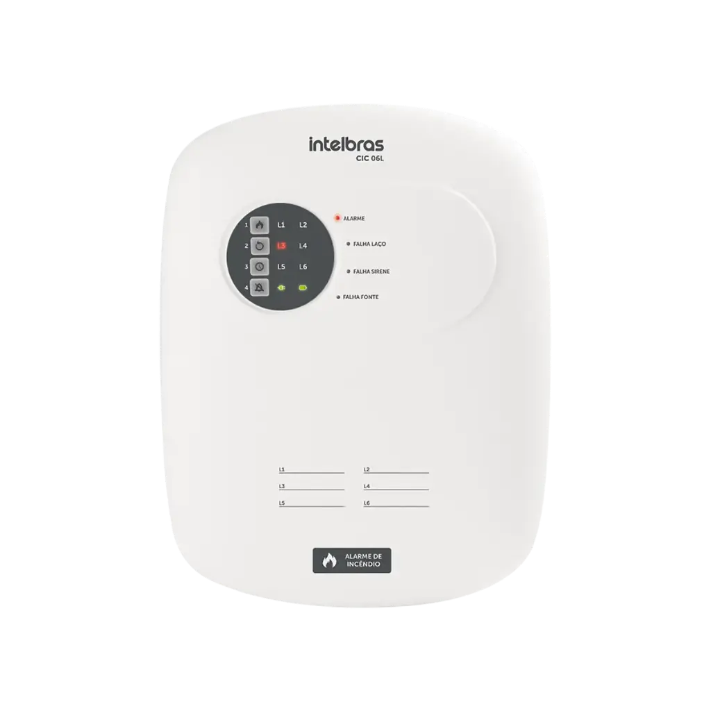 Central de alarma contra Incendios convencional de 6 lazos soporta 20 dispositivos por lazo,  dos salidas auxiliares de rele, salida monitoreada para señalizadores, tension de funcionamiento 12v/24v.