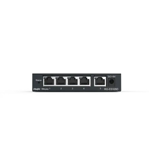 [RG-ES105D] SWITCH DE ESCRITORIO 10/100/1000, NO ADM, NO POE 