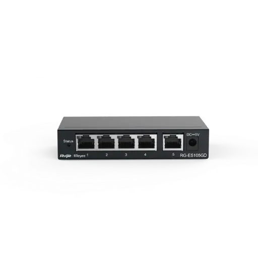 [RG-ES105GD] SWITCH DE ESCRITORIO 10/100/1000, NO ADM, NO POE 