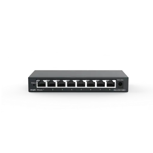 [RG-ES108D] SWITCH DE ESCRITORIO 10/100, NO ADM, NO POE 