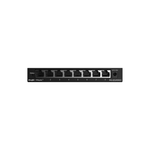 [RG-ES208GC] SWITCH DE ESCRITORIO 10/100/1000, ADM, NO POE 
