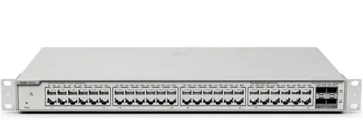 [RG-NBS5200-48GT4XS] Administrable; 48 puertos 10/100/1000Base-T, 4 puertos SFP+ uplink; Capacidad de conmutación 176 Gbps.