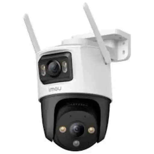 [IPC-S7XP-10M0WED] Domo WiFi 10Mp Full Color con lente dual, visión nocturna de 30m, CMOS 1/3", lente fijo 3,6 mm, H,265/H.264, audio bidireccional, campo de visión: 78°(H), 41°(V), 94°(P), Zoom 8x, IP66, sirena de 110 dB