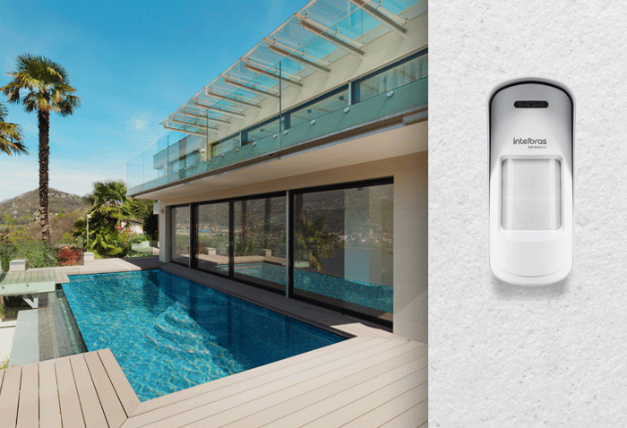 [IVP 8000 EX] Sensor Doble PIR inalambrico Exterior, angulo 110 grados 12 metros de alcance, 2 niveles de sensibilidad 30KG Pet  Incluye bateria de larga duracion, Tamper anti violacion delantero y trasero, Incluye Soporte articulado,  Alcance hasta 1000 metros sin obstaculos