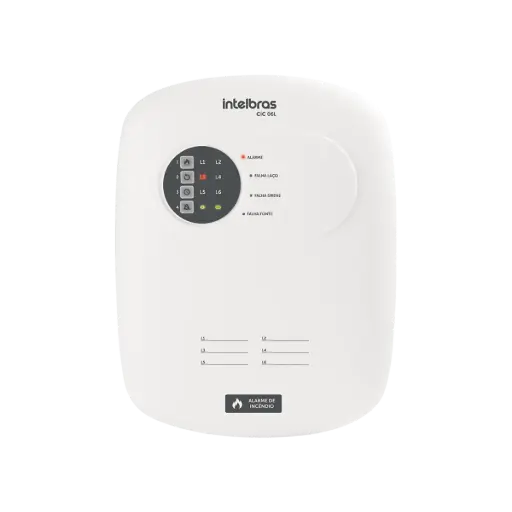 [CIC06L] Central de alarma contra Incendios convencional de 6 lazos soporta 20 dispositivos por lazo,  dos salidas auxiliares de rele, salida monitoreada para señalizadores, tension de funcionamiento 12v/24v.