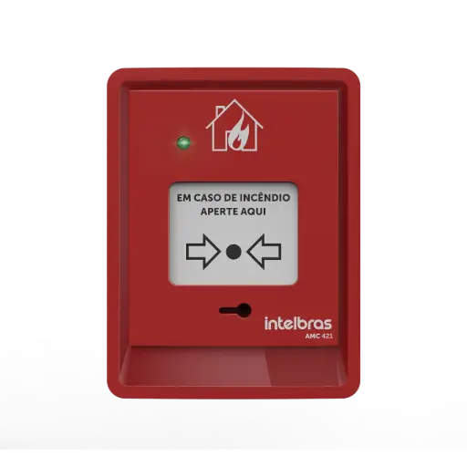 [AMC421] Avisador Manual convencional, tension de funcionamiento 12v/24v, Led indicador de funcionamiento y activacion,Proteccion UV, Llave para reiniciar dispositivo.