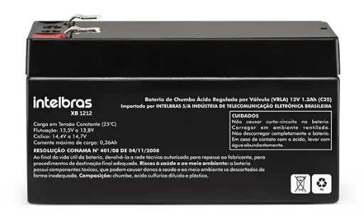 [FV 12-1,2] Bateria 12V 1,2A compatible con panel de incendio CIC06L/CIE1060 se requiere dos baterias por panel.
