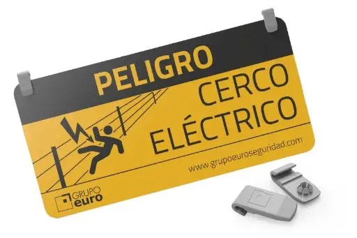[EC-C] Cartel Indicador PELIGRO Aluminio con anclaje superior