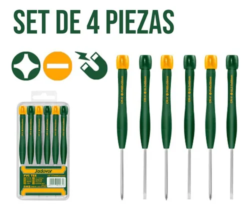 [JDSS2B06] JDSS2B06 - KIT DE DESTORNILLADORES DE PRECISION DE 6 PIEZAS-ACERO CR-V- PUNTAS MAGNETICAS- LONGITUD 50MM- PLANOS SL2.0- SL2.5- SL3.0 + PHILLIPS PH0- PH00- PH000