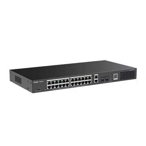 [RG-ES228GS-P] SWITCH DE RACK 10/100/1000 + UPLINK, ADM, POE 