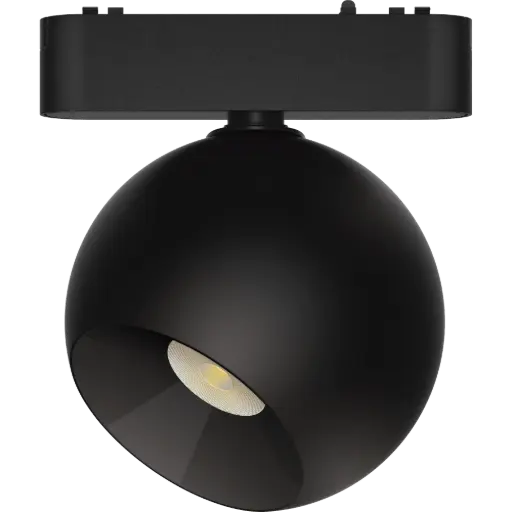 [RMS-AEF-N-12W-36-G-WW] APLIQUE ESFERICO FOCAL NEGRO PARA RIEL MAGNETICO SKYLINE ø100MM MACROLED