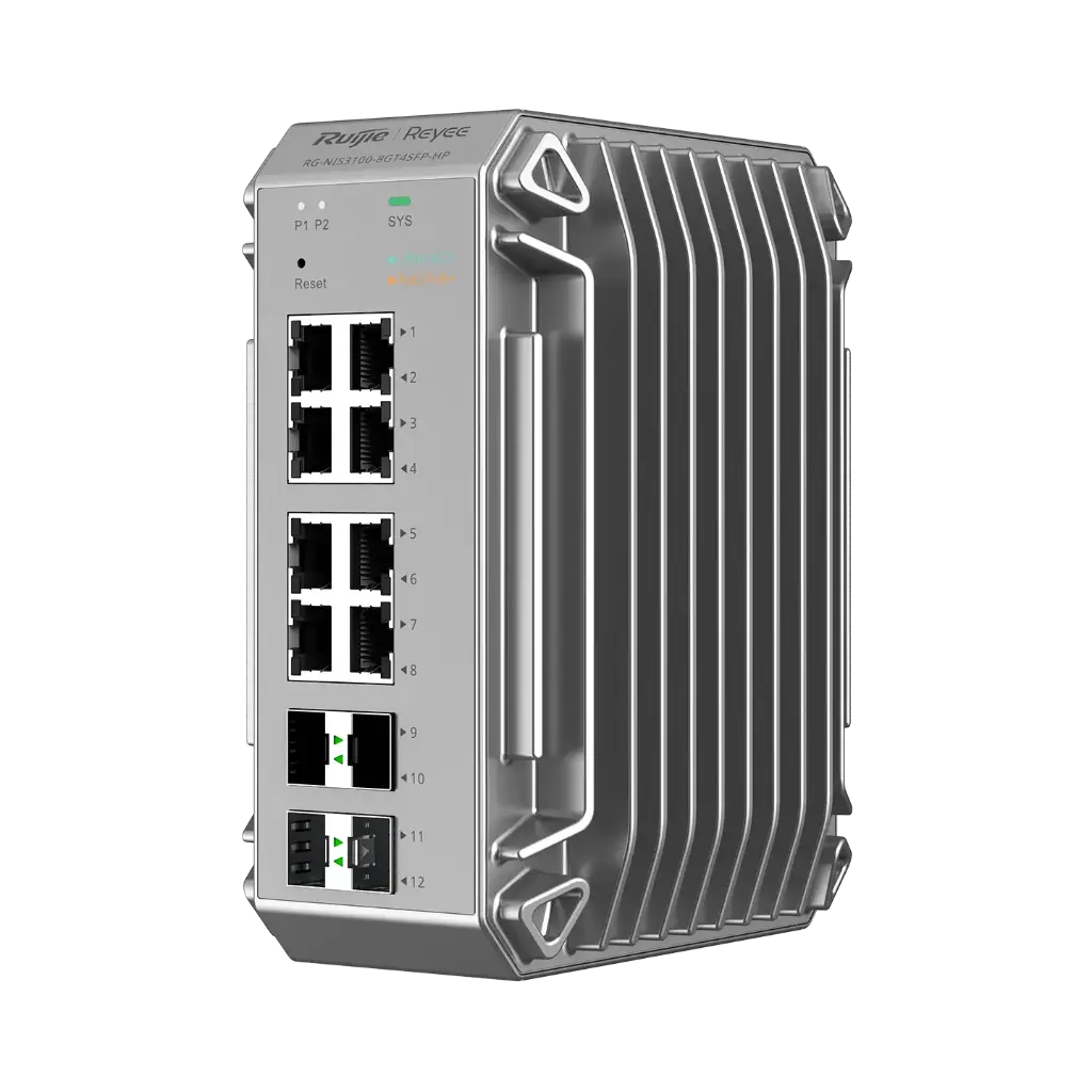 Switch Industrial 4xSFP + 8xPoE+ 250m. 240W