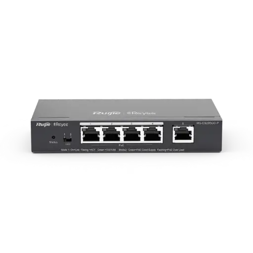 [RG-ES205GC-P] SWITCH DE ESCRITORIO 10/100/1000, ADM, POE