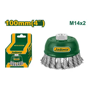 [JDCE2402] CEPILLO COPA DE ALAMBRE TRENZADO - DIÁMETRO: 100MM (4") - HILO: M14X2